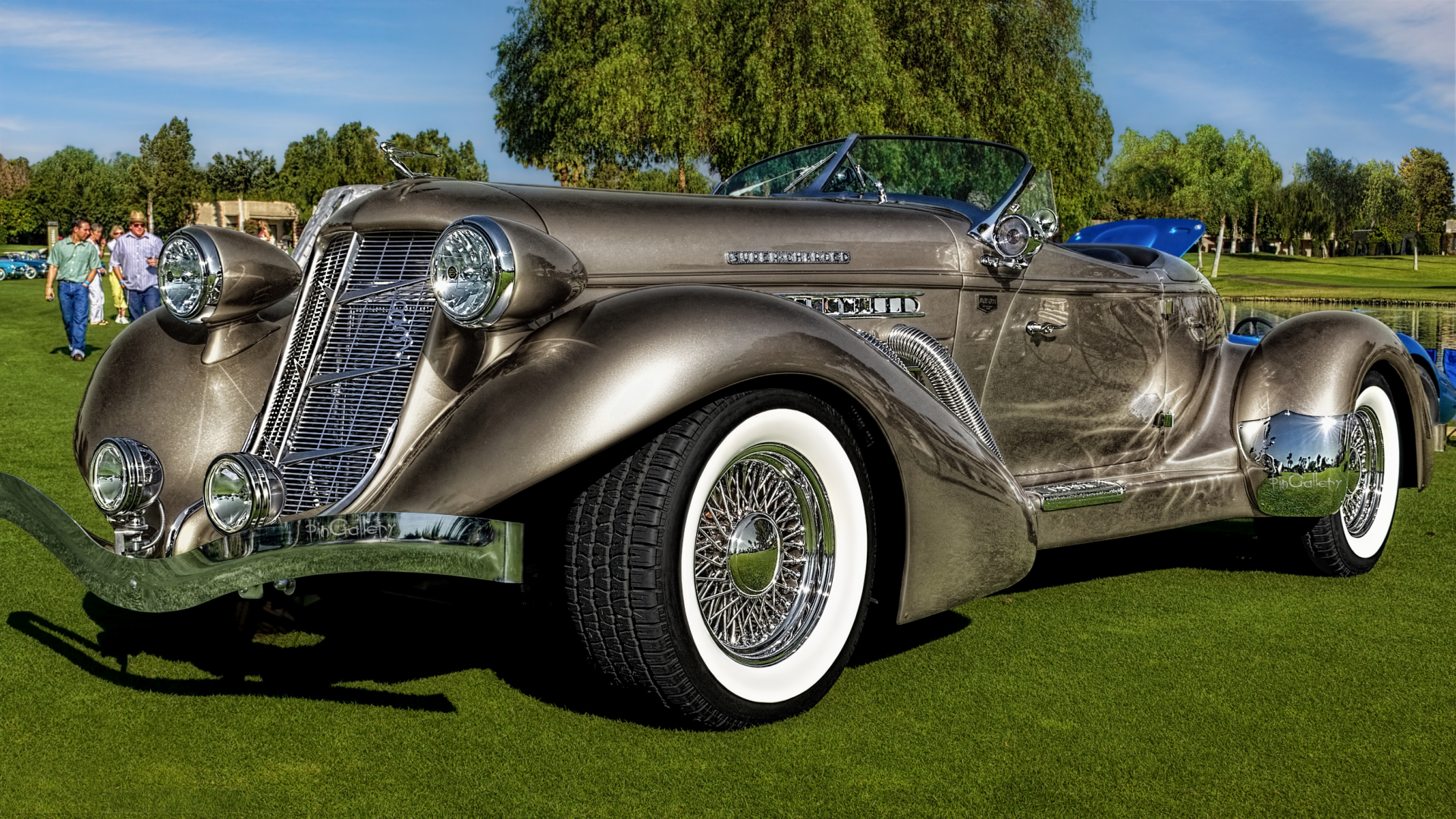 автомобиль, auburn, speedster, 1936, dual, cowl, car, old, front, lebaron, convertible, luxury, retro, silver, sun, summer, see, nice, pingallery, wide