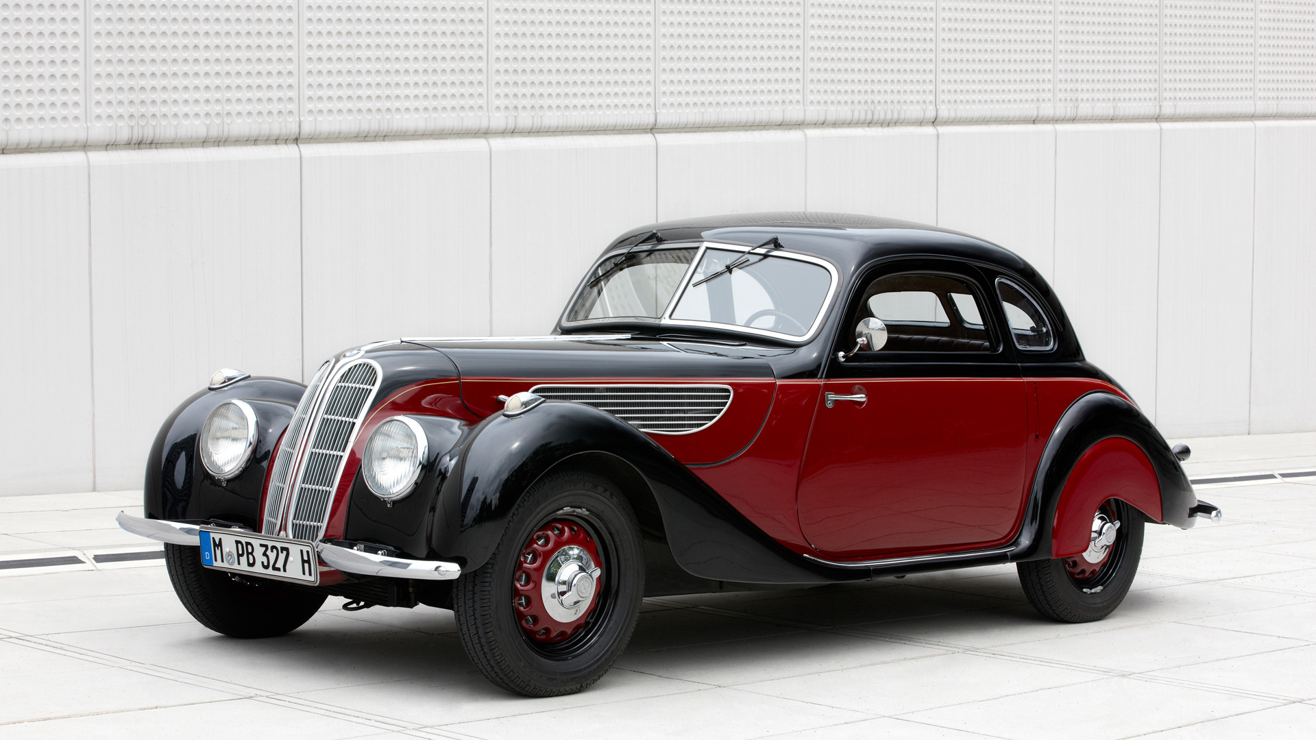 автомобиль, бмв, модель, 327, bmw, coupe, 1939, model, 327, classic, dual, cowl, car, old, front, lebaron, luxury, retro, red, black, sun, summer, see, nice, wide