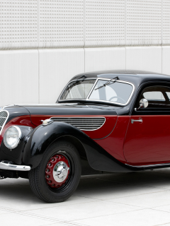 автомобиль, бмв, модель, 327, bmw, coupe, 1939, model, 327, classic, dual, cowl, car, old, front, lebaron, luxury, retro, red, black, sun, summer, see, nice, wide