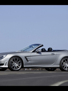 мерседес, кабриолет, amg, mercedes, cabrio, cabriolet, modern, power, mod, car, sun, sky, summer, see, indusrial, front, silver, nice, wide