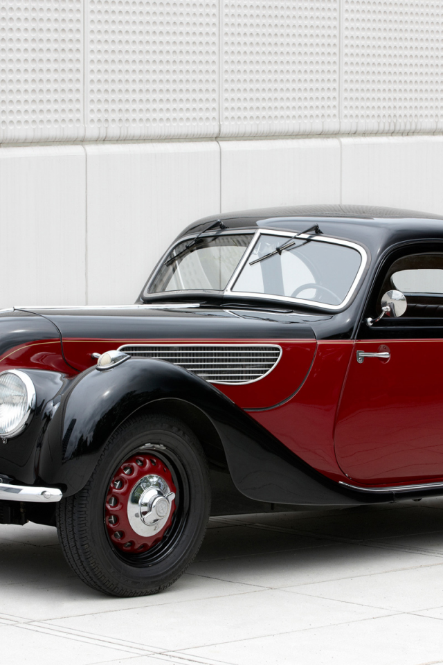 автомобиль, бмв, модель, 327, bmw, coupe, 1939, model, 327, classic, dual, cowl, car, old, front, lebaron, luxury, retro, red, black, sun, summer, see, nice, wide