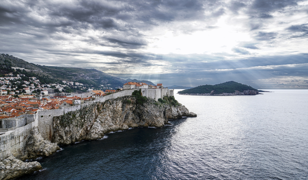 море, хорватия, дубровник, панорама, пейзаж