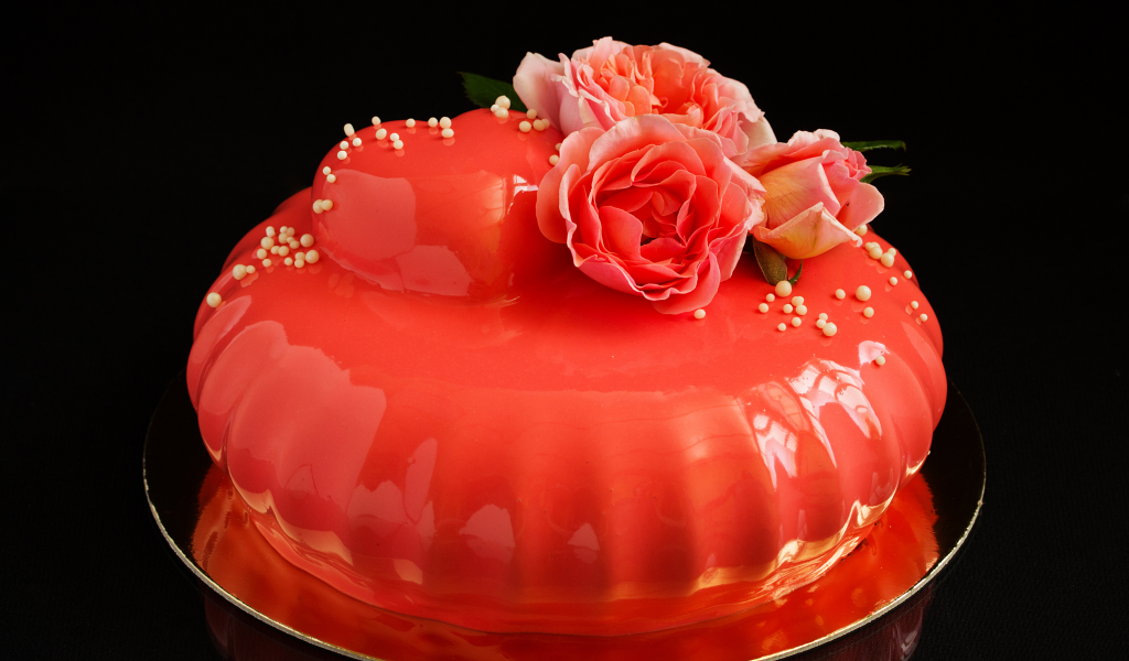 торт, тортик, розы, комната, cake, cakes, pink, red, roses, sweets, nice, environment, black, table, main, read, vine, see, nice, wide