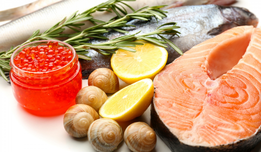 seafoods, рыба, морепродукты, fish, улитки, икра, caviar, lemons, food, лимон