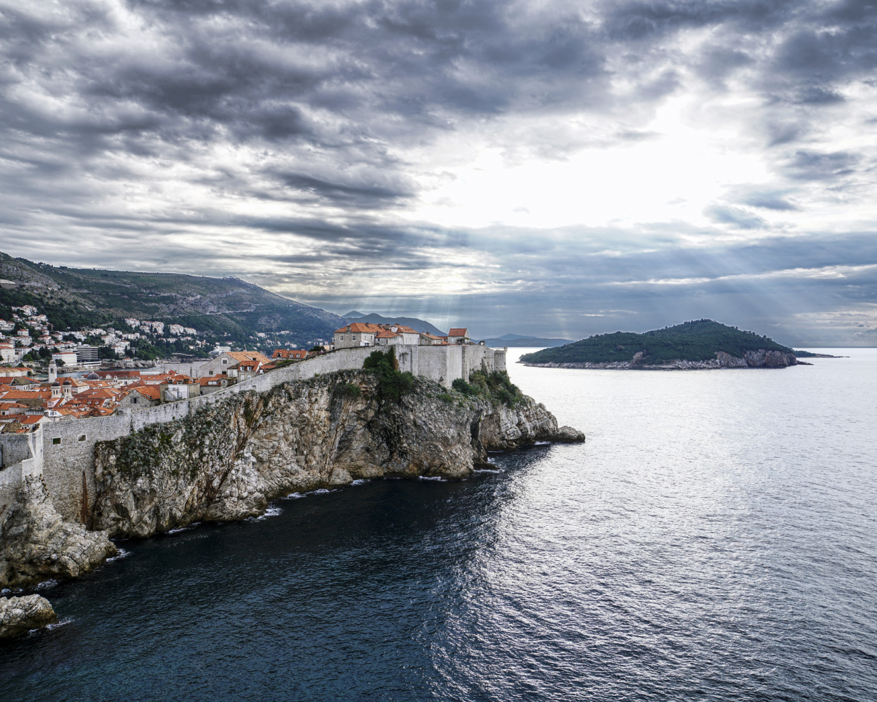 море, хорватия, дубровник, панорама, пейзаж
