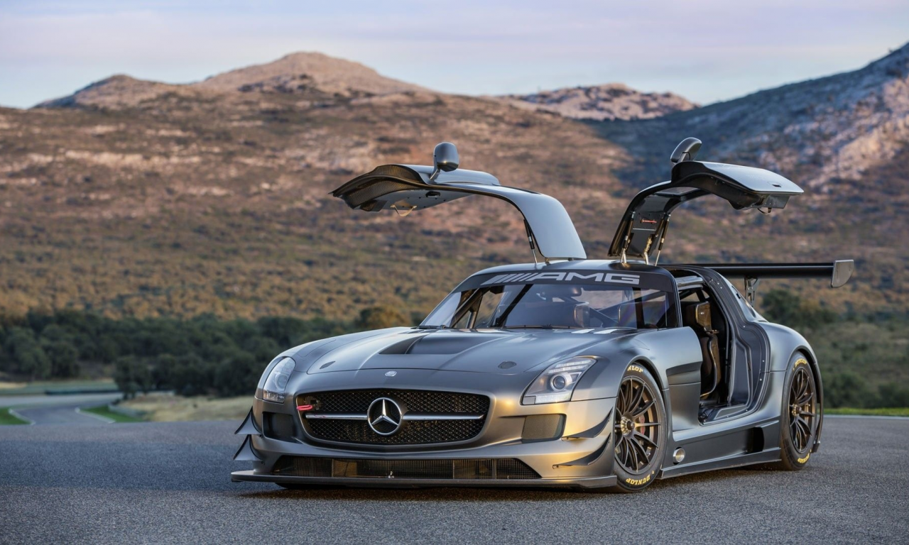 мерседес, mercedes, amg, sls, coupe, power, mod, car, sun, sky, summer, mount, mounts, see, indusrial, front, grey, nice, see, wide