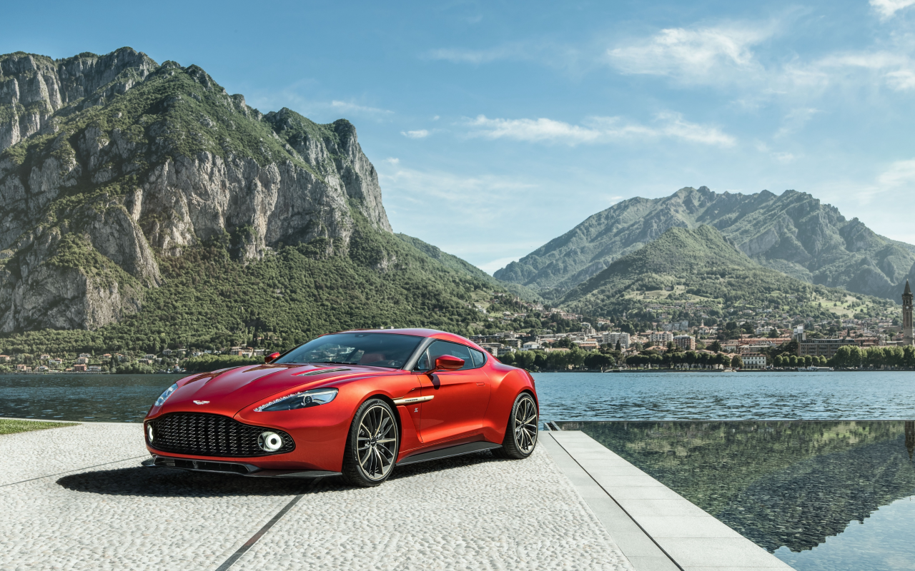 астон мартин, автомобиль, aston martin, aston, martin, vanquish, red, front, car, front, beach, wind, sun, solar, white see, eyes, nice, sky, white, nice, wide