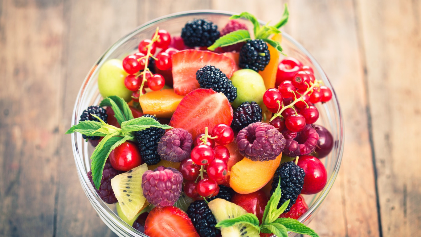 клубника, смородина, фрукты, малина, ягоды, салат, dessert, fruit salad