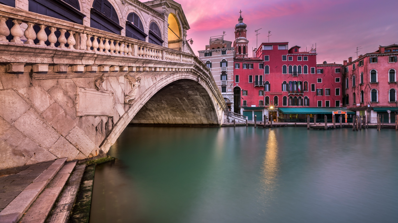 венеция, канал, sunset