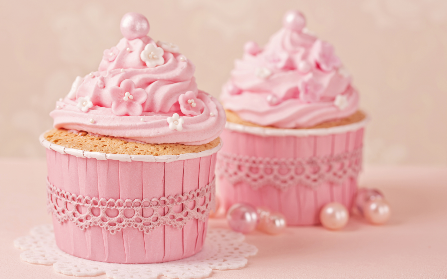 pink, delicate, baby, cupcake
