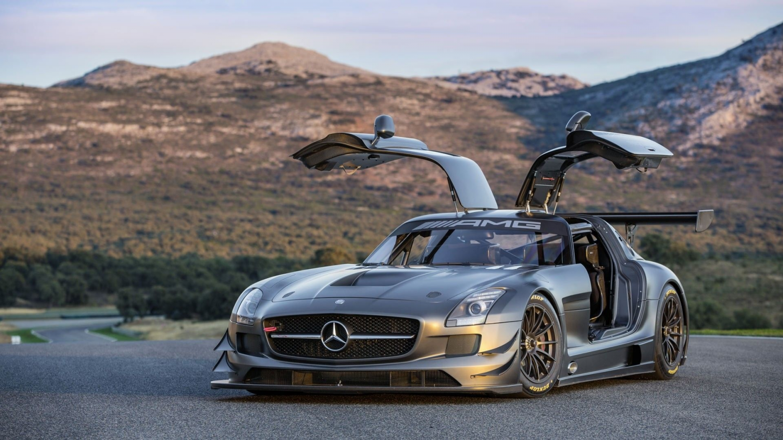 мерседес, mercedes, amg, sls, coupe, power, mod, car, sun, sky, summer, mount, mounts, see, indusrial, front, grey, nice, see, wide