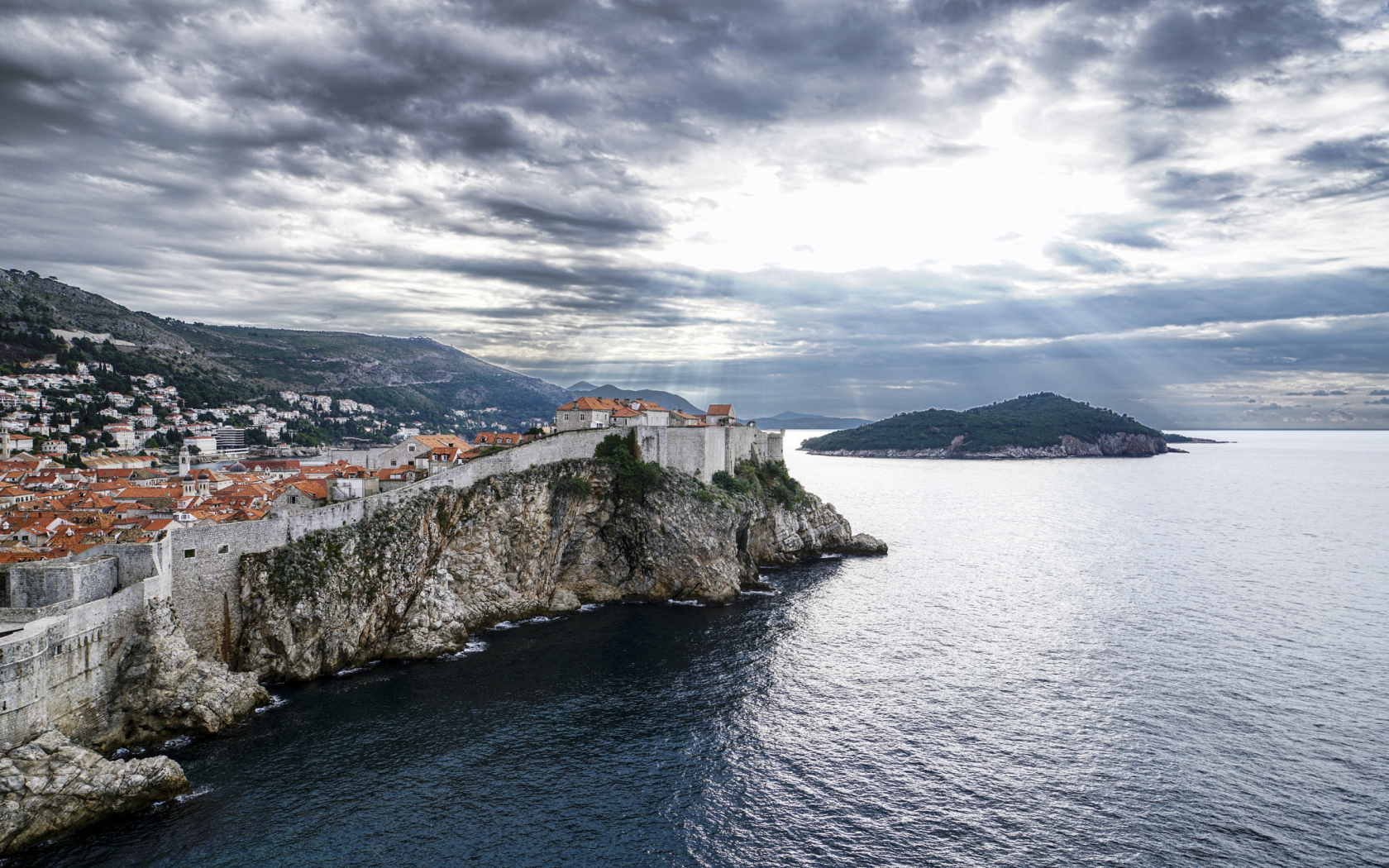 море, хорватия, дубровник, панорама, пейзаж
