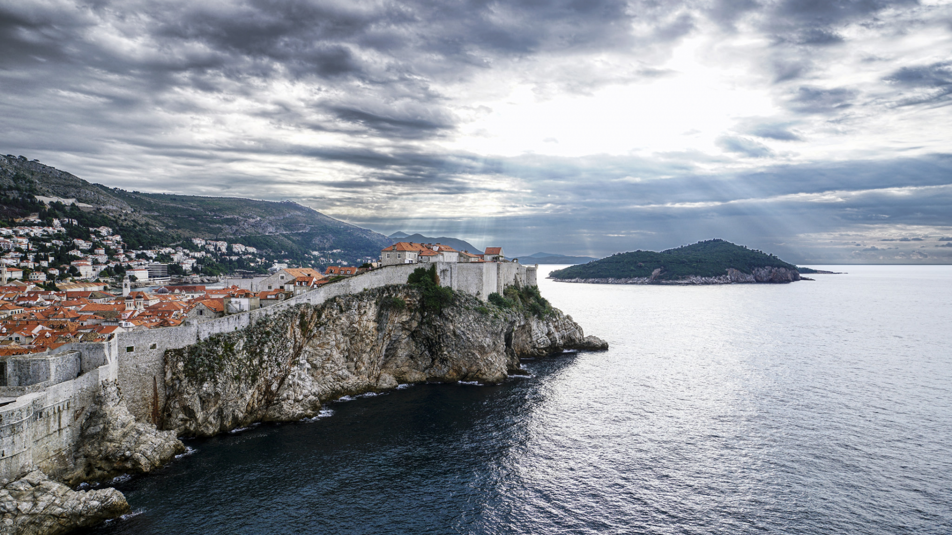 море, хорватия, дубровник, панорама, пейзаж