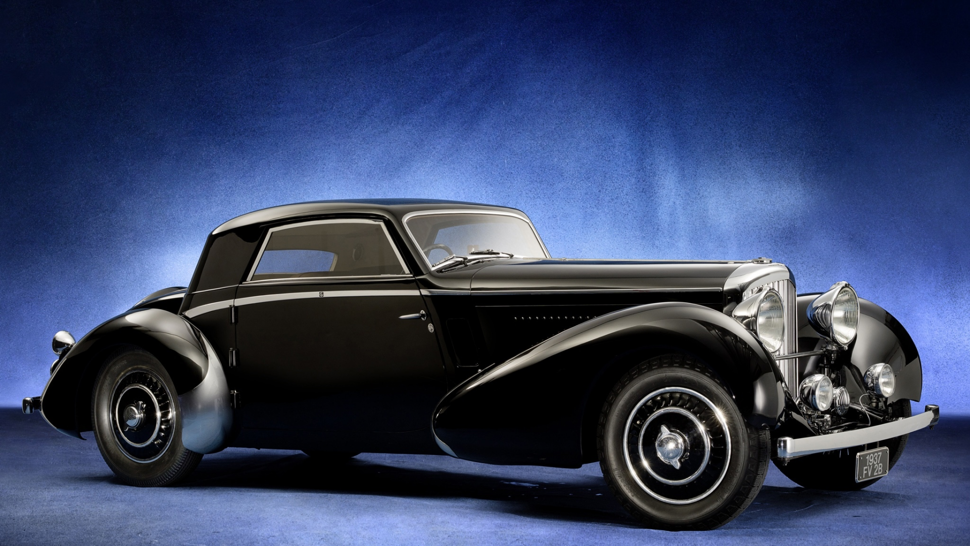 автомобиль, бентли, classic, bentley, fv, 2b, 1937, black, cowl, car, old, front, lebaron, luxury, retro, black, sun, summer, see, nice, wide