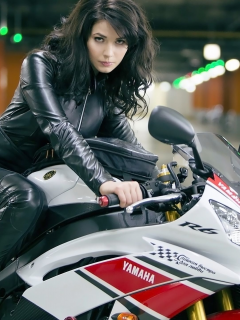 мотоцикл, ямаха, р6, девушка, yamaha, r6, black, girl, suit, leather, black, motorbike, bike, wing, storm, highball, black, see, sun, darkness, black, highway, мотоцикл, river, see, wide