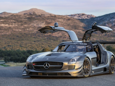 мерседес, mercedes, amg, sls, coupe, power, mod, car, sun, sky, summer, mount, mounts, see, indusrial, front, grey, nice, see, wide