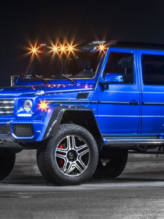 mercedes, g class, внедорожник, гелик, ночь, город