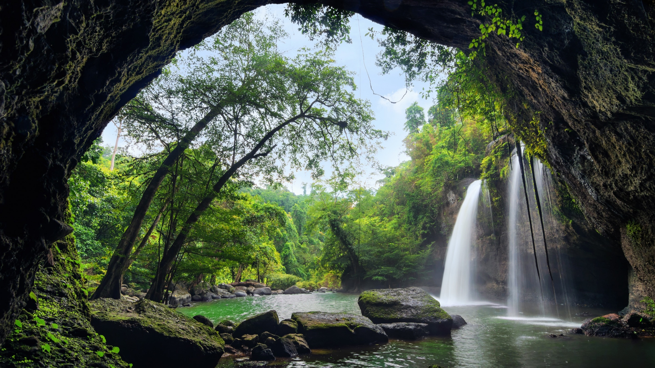 каскад, лес, река, beautiful, вода, осень, waterfall, autumn, nature, деревья, водопад, природа, forest, river, камни