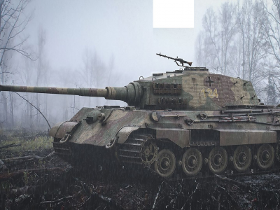 танк, тяжёлый, тигр 2, пушка, 88мм, main, battle, heavy, tank, panzer, pz, kpfw, vi, ausf, bh, tiger2, tiger, ww2, gun, 88mm, armed, combat, vehicle, armor, armored, military, weapon, weapons, see, autumn, dark, rain, forest, roen911, wide