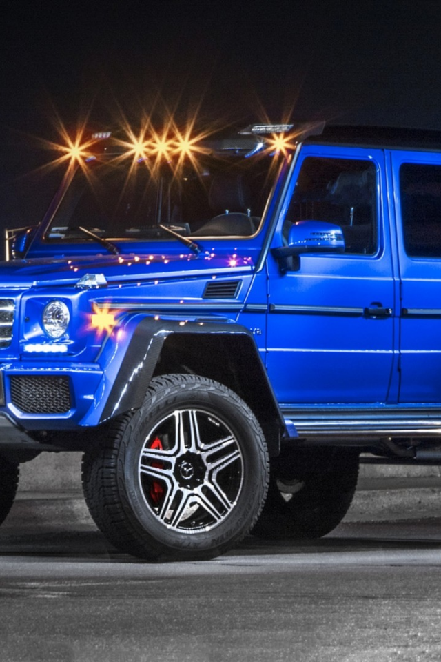 mercedes, g class, внедорожник, гелик, ночь, город