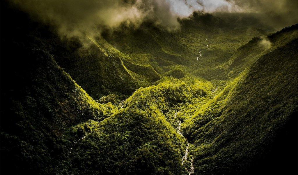 долина, лето, облака, горы, лес, valley, summer, clouds, mountains, forest, trees, grass, sun, light, see, nice, wide