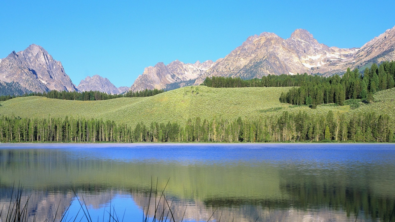 горы, долина, лес, панорама, три монитора, mountains, valley, summer, forest, panorama, panoramic, see, triple, monitor, multi, screen, sky, nice, wide