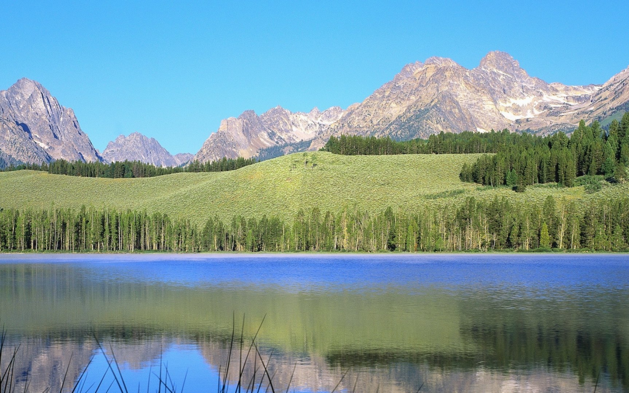 горы, долина, лес, панорама, три монитора, mountains, valley, summer, forest, panorama, panoramic, see, triple, monitor, multi, screen, sky, nice, wide