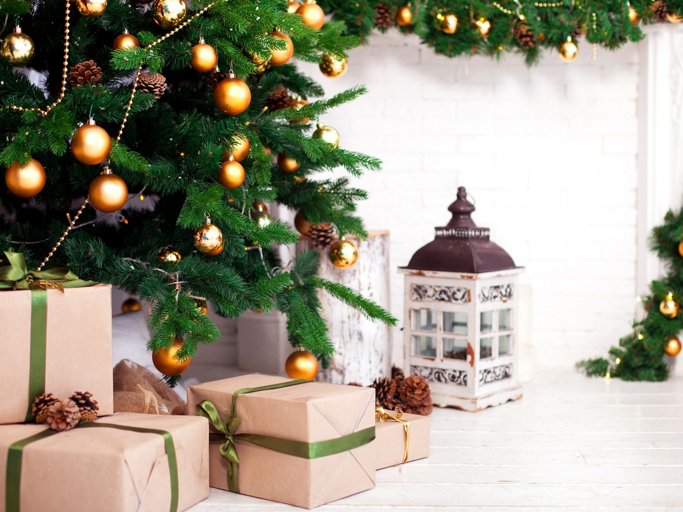 фонарь, шары, новый год, елка, 2018, шишки, игрушки, украшения, подарки