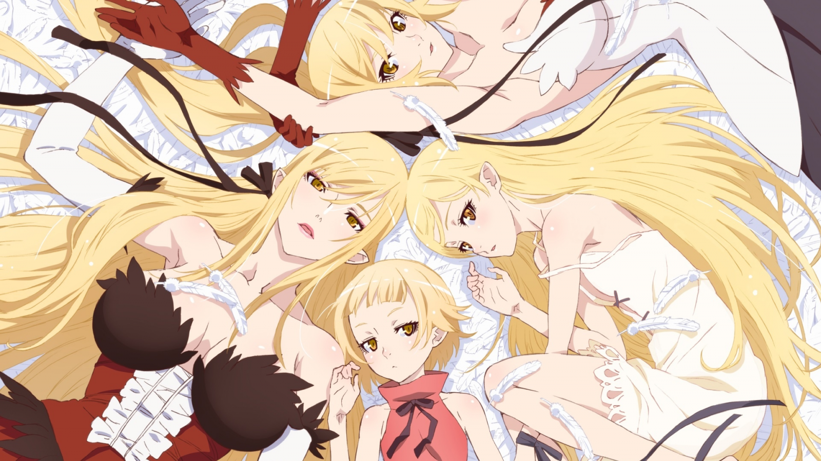 аниме, девушки, блондинки