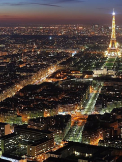 ночной париж, ночь, панорама, париж, paris, valley, panorama, panoramic, see, night, up, sky, nice, wide