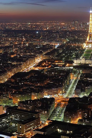 ночной париж, ночь, панорама, париж, paris, valley, panorama, panoramic, see, night, up, sky, nice, wide