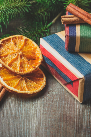 orange, апельсин, елка, gift, holiday celebration, happy, украшения, vintage, корица, decoration