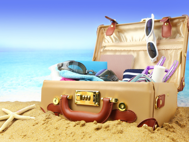море, солнце, пляж, чемодан, sun, beach, suitcase, things, star, sea, sky, see, nice, relax, wide