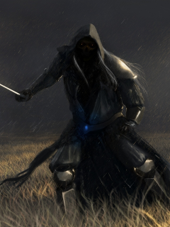 черный рыцарь, меч, ночь, страх, ливень, проклятое место, в поле, саван, смерть