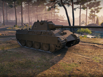 игра, арт, world of tanks, танк, немецкий, panther mit 8, 8 cm l71, рассвет, солдаты, wargaming net
