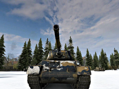 игра, танк, world of tanks, т 43, зимний камуфляж