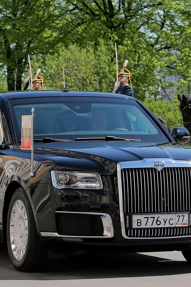 автомобиль, аурус, сенат, лимузин, проект, кортеж, aurus, senat, limousine, 4x4, v12, 66l, 830, horsepower, 1320, torque, kortej, tuple, front, black, street, sun, see, nice, russian gold, wide