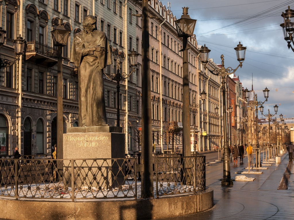 петербург, памятник, гоголь