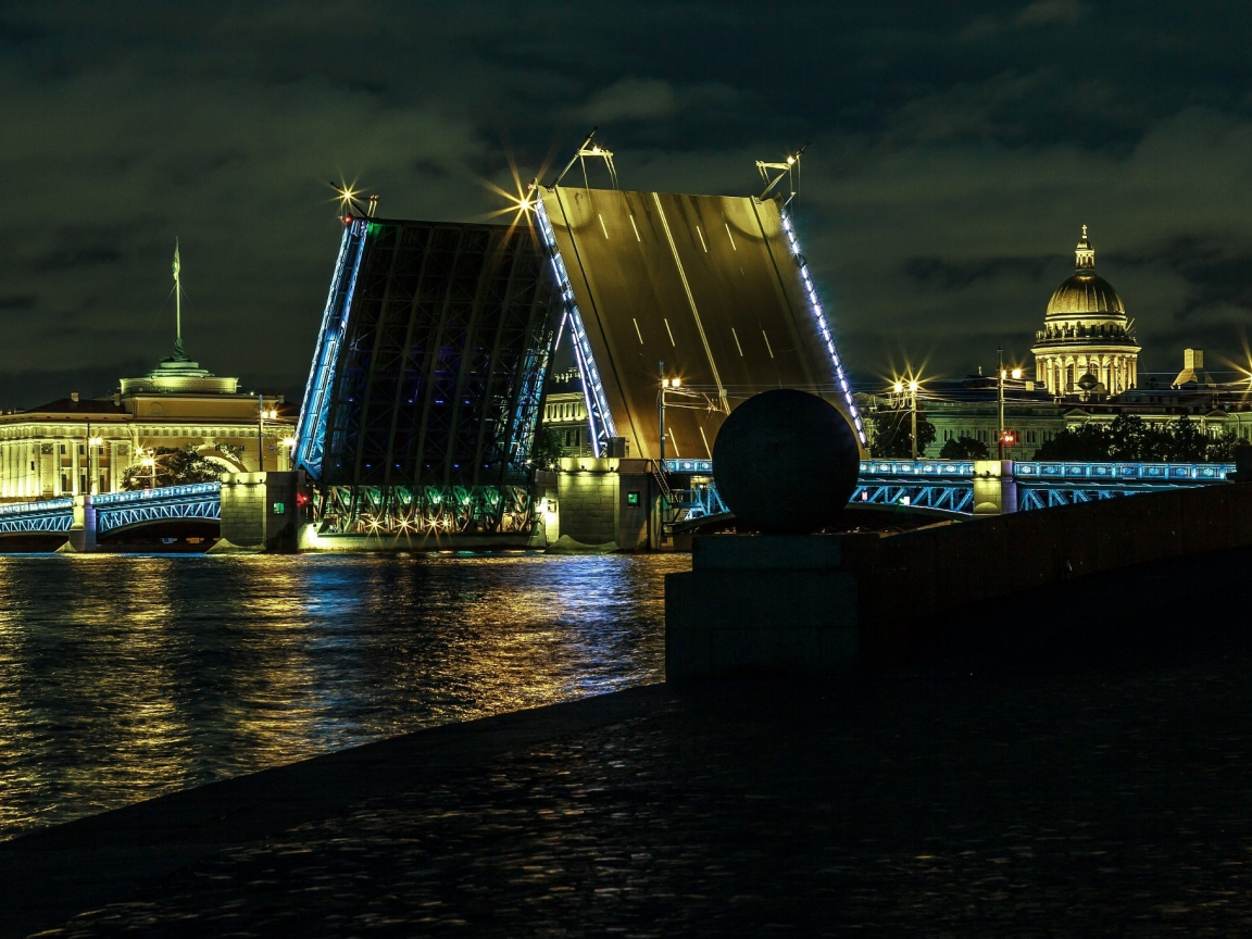 петербург, питер ночью, разводка мостов