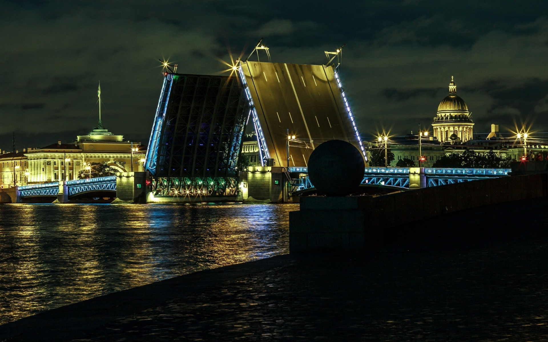 петербург, питер ночью, разводка мостов