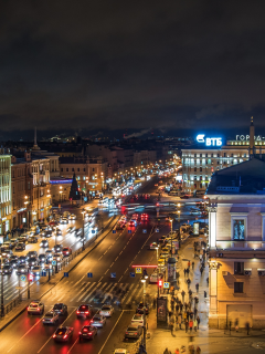 петербург, питер ночью, невский, проспект, панорама