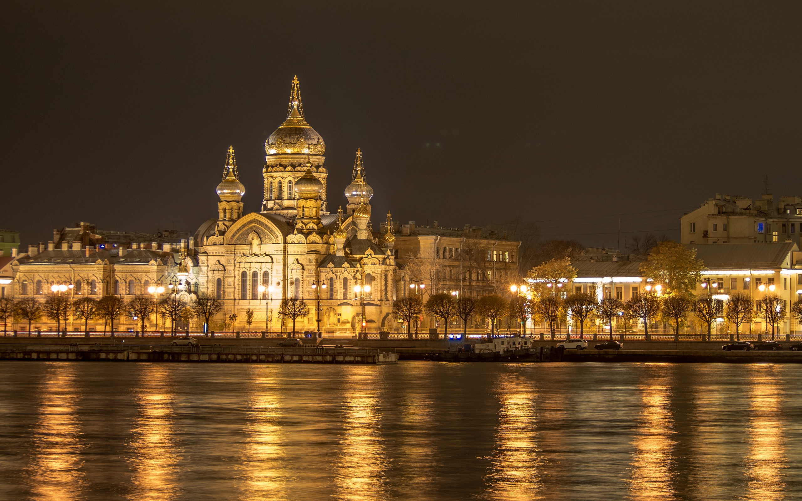 петербург, питер ночью, нева, собор, храм