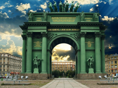 петербург, спб, нарвские триумфальные ворота