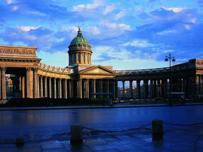 петербург, питер ночью, казанский собор