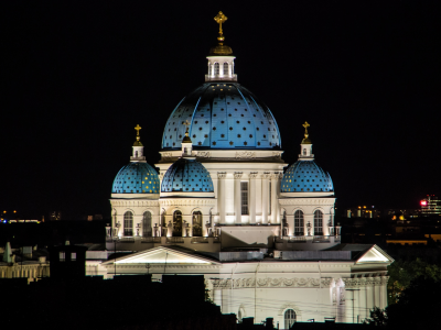 петербург, питер ночью, троицкий, собор