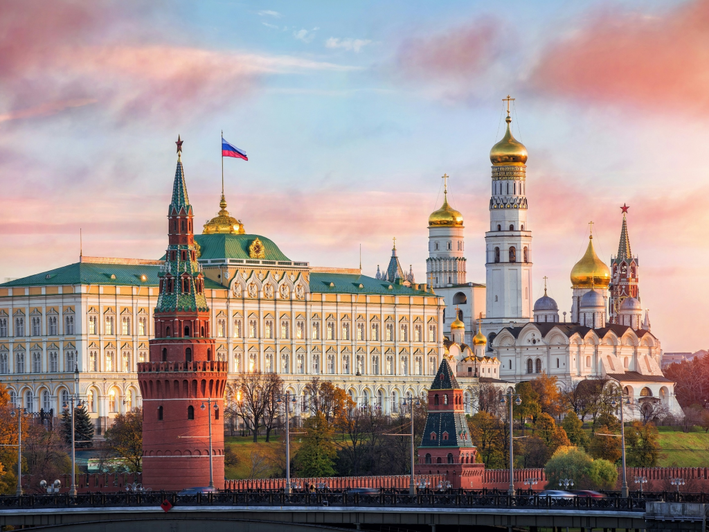 панорама, пейзаж, кремль, москва