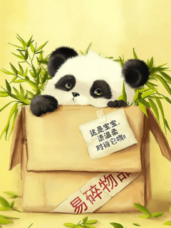 рисунок, панда, бамбук, в ящике