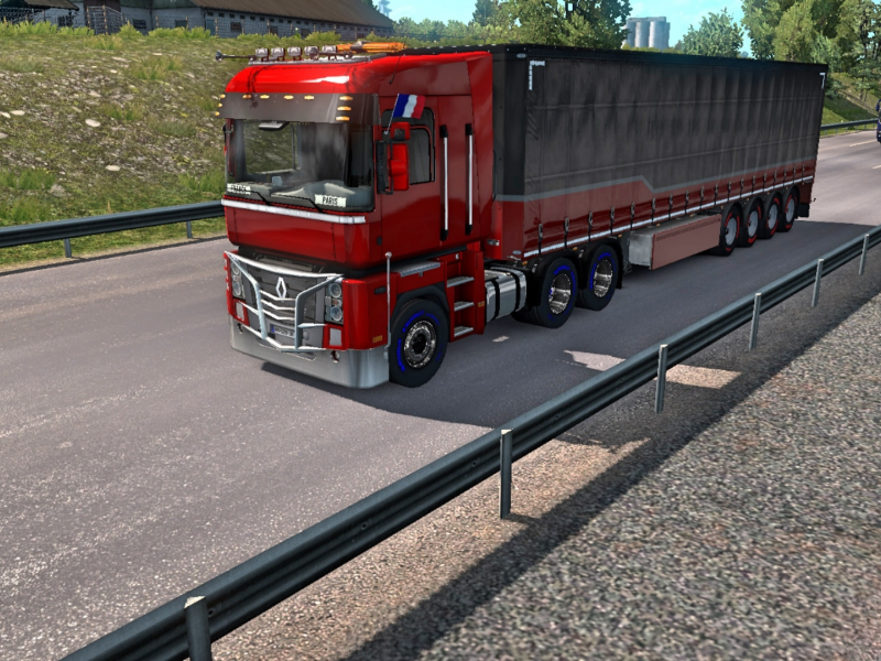 euro truck simulator 2, автомобиль, рено, фура, дорога