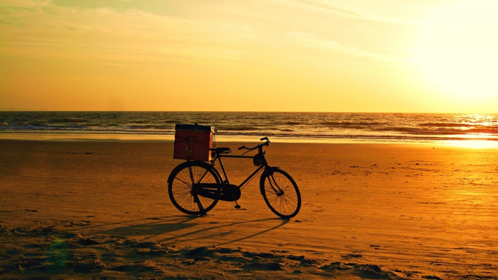 велосипед, берег, море