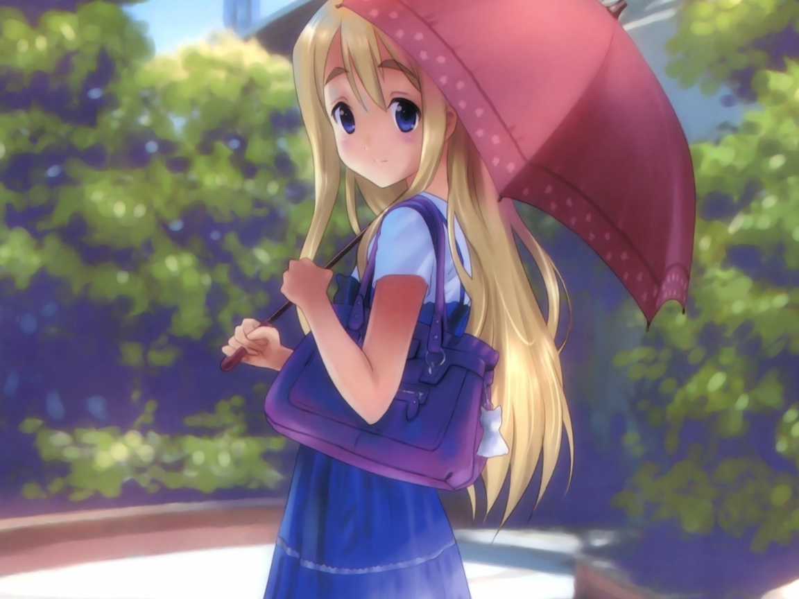 девушка, с зонтиком
